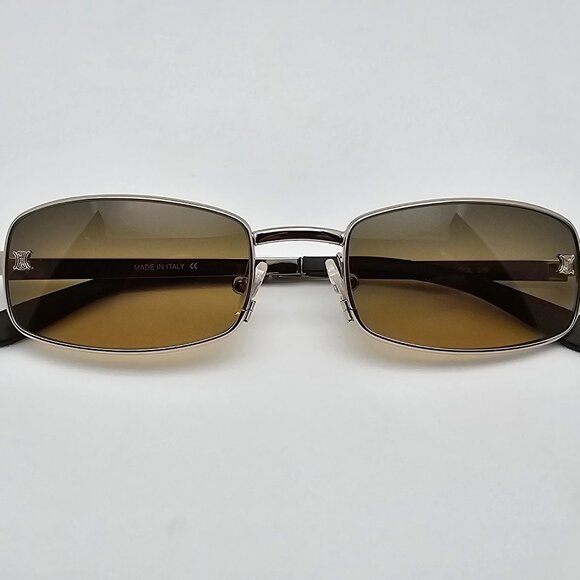 Celine SC1019 Col. 579 Silver Frame Yellow Flash Gold Gradient Lens Sunglasses - Picture 11 of 16